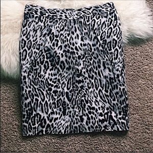 Leopard Print Pencil Skirt